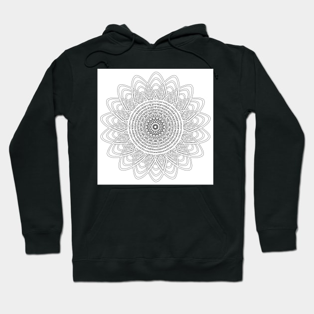 Round graphic, geometric decorative, mandalas or henna design in vector. Hoodie by ikshvaku